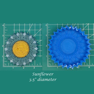 Sunflower Silicone Freshie Mold - 3.5" diameter - image1